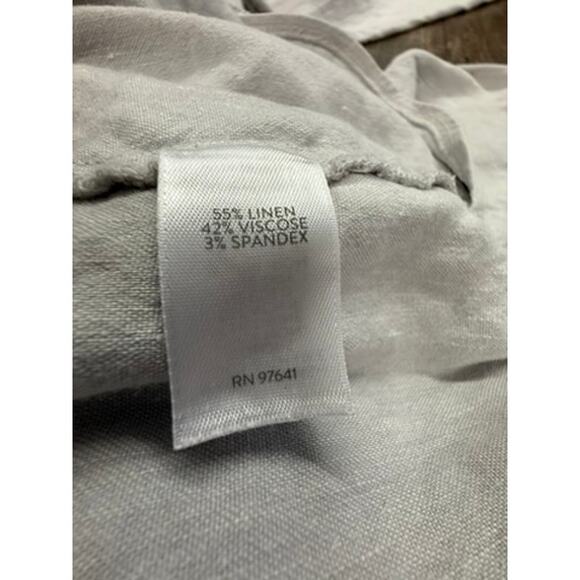 "J.JILL" Linen Stretch Women's Capris  Side Zip SZ 3X Beachwear Summer Resort - Picture 9 of 10